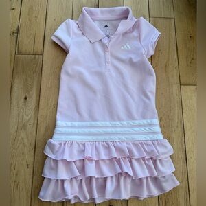 Adidas Light Pink Ruffle Polo Dress